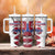 Slovakia Tumbler With Handle Flag Grunge Half Style with Slovak Pattern