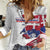 Slovakia Women Casual Shirt Flag Grunge Half Style with Slovak Pattern