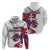 Slovakia Zip Hoodie Flag Grunge Half Style with Slovak Pattern