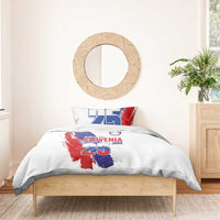 Slovenia Statehood Day Bedding Set 25 June National Flag Color Brush Stroke Style