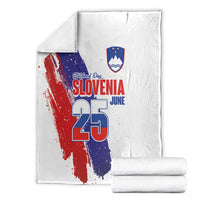 Slovenia Statehood Day Blanket 25 June National Flag Color Brush Stroke Style