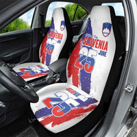 Slovenia Statehood Day Car Seat Cover 25 June National Flag Color Brush Stroke Style