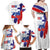 Slovenia Statehood Day Family Matching Off Shoulder Maxi Dress and Hawaiian Shirt 25 June National Flag Color Brush Stroke Style