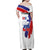 Slovenia Statehood Day Family Matching Off Shoulder Maxi Dress and Hawaiian Shirt 25 June National Flag Color Brush Stroke Style