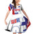 Slovenia Statehood Day Family Matching Off Shoulder Short Dress and Hawaiian Shirt 25 June National Flag Color Brush Stroke Style