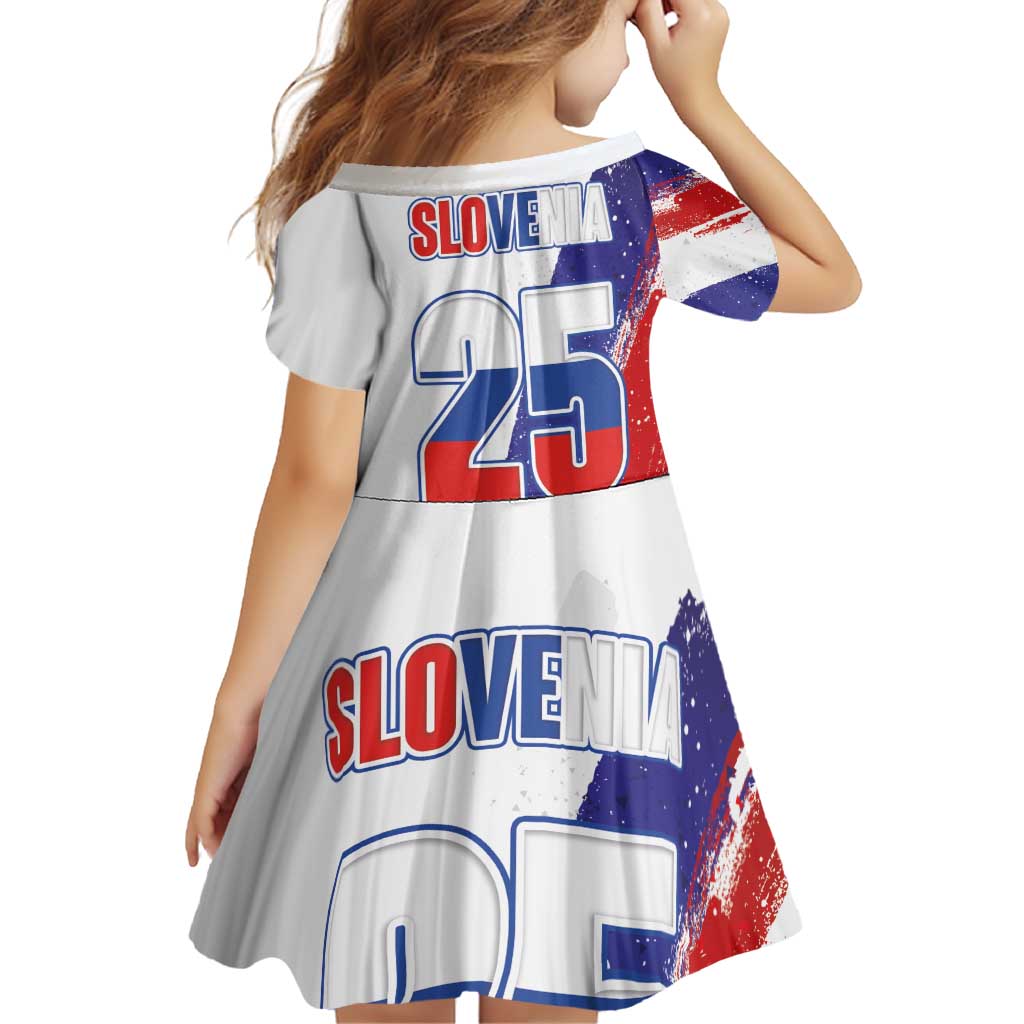 Slovenia Statehood Day Family Matching Puletasi and Hawaiian Shirt 25 June National Flag Color Brush Stroke Style