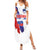 Slovenia Statehood Day Family Matching Summer Maxi Dress and Hawaiian Shirt 25 June National Flag Color Brush Stroke Style