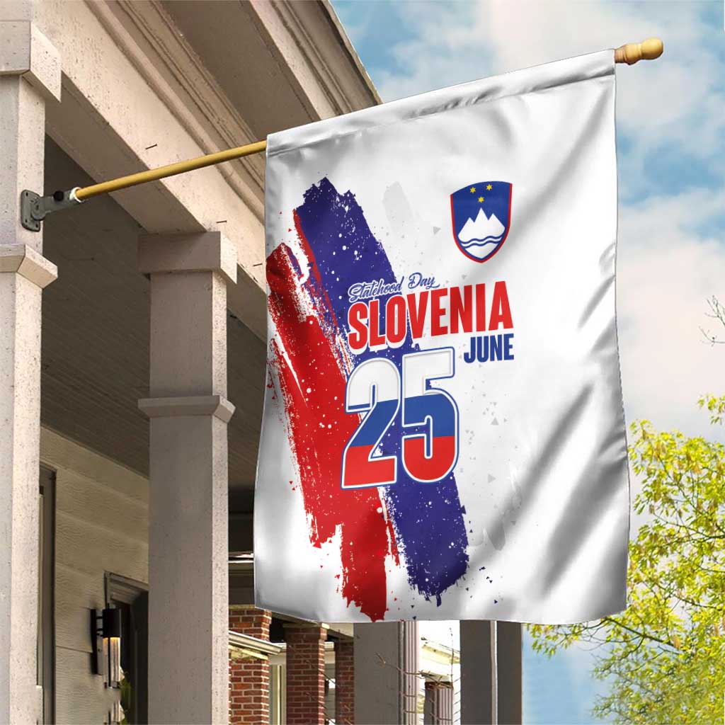 Slovenia Statehood Day Garden Flag 25 June National Flag Color Brush Stroke Style