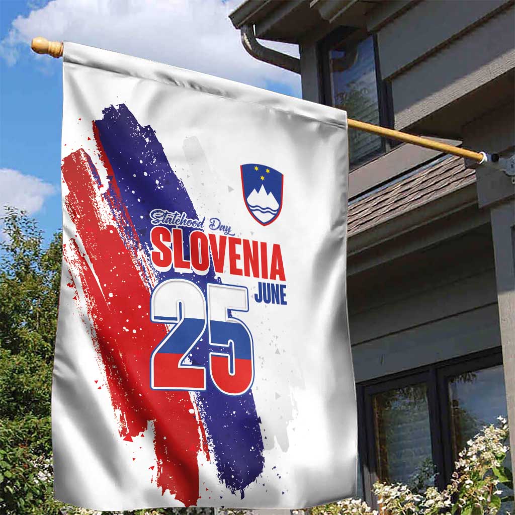 Slovenia Statehood Day Garden Flag 25 June National Flag Color Brush Stroke Style