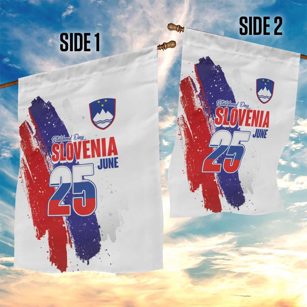 Slovenia Statehood Day Garden Flag 25 June National Flag Color Brush Stroke Style