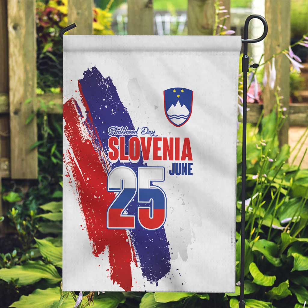 Slovenia Statehood Day Garden Flag 25 June National Flag Color Brush Stroke Style