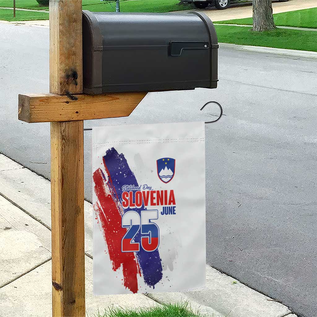 Slovenia Statehood Day Garden Flag 25 June National Flag Color Brush Stroke Style