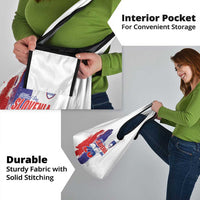 Slovenia Statehood Day Grocery Bag 25 June National Flag Color Brush Stroke Style