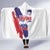 Slovenia Statehood Day Hooded Blanket 25 June National Flag Color Brush Stroke Style