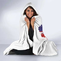 Slovenia Statehood Day Hooded Blanket 25 June National Flag Color Brush Stroke Style