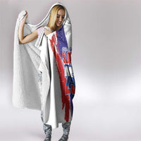 Slovenia Statehood Day Hooded Blanket 25 June National Flag Color Brush Stroke Style