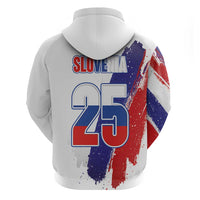 Slovenia Statehood Day Hoodie 25 June National Flag Color Brush Stroke Style