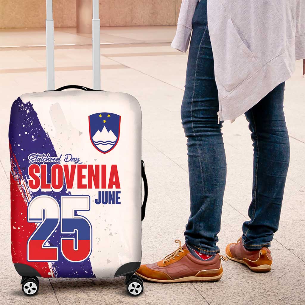 Slovenia Statehood Day Luggage Cover 25 June National Flag Color Brush Stroke Style
