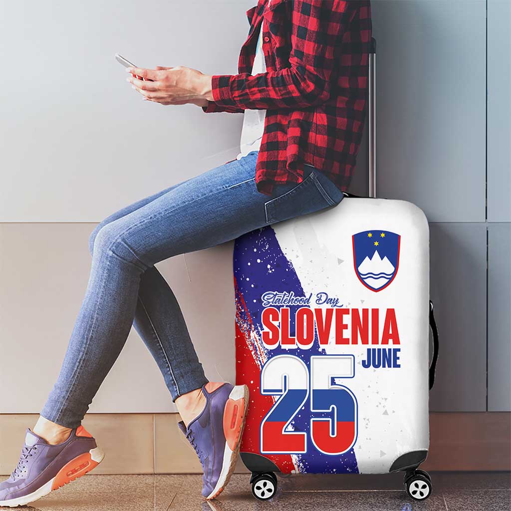 Slovenia Statehood Day Luggage Cover 25 June National Flag Color Brush Stroke Style