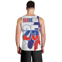 Slovenia Statehood Day Men Tank Top 25 June National Flag Color Brush Stroke Style