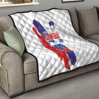 Slovenia Statehood Day Quilt 25 June National Flag Color Brush Stroke Style