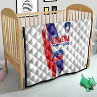 Slovenia Statehood Day Quilt 25 June National Flag Color Brush Stroke Style