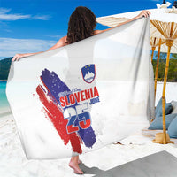 Slovenia Statehood Day Sarong 25 June National Flag Color Brush Stroke Style