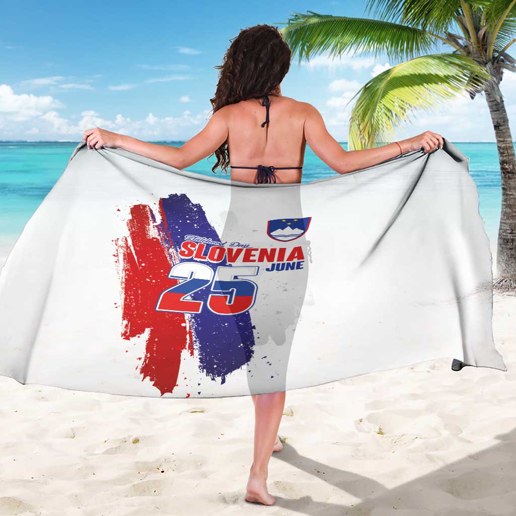 Slovenia Statehood Day Sarong 25 June National Flag Color Brush Stroke Style