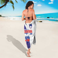 Slovenia Statehood Day Sarong 25 June National Flag Color Brush Stroke Style