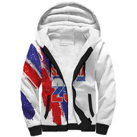 Slovenia Statehood Day Sherpa Hoodie 25 June National Flag Color Brush Stroke Style