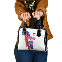 Slovenia Statehood Day Shoulder Handbag 25 June National Flag Color Brush Stroke Style