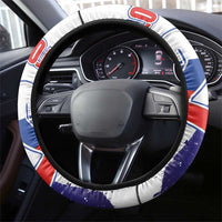 Slovenia Statehood Day Steering Wheel Cover 25 June National Flag Color Brush Stroke Style