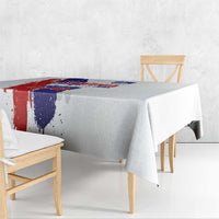 Slovenia Statehood Day Tablecloth 25 June National Flag Color Brush Stroke Style