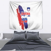 Slovenia Statehood Day Tapestry 25 June National Flag Color Brush Stroke Style