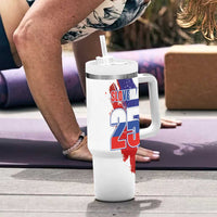 Slovenia Statehood Day Tumbler With Handle 25 June National Flag Color Brush Stroke Style