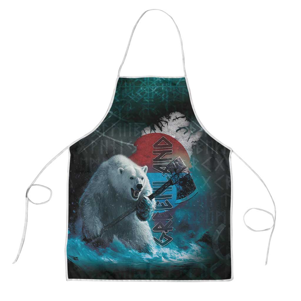 Greenlandic Polar Bear Warrior Apron Nordic and Runes Style - Wonder Print Shop