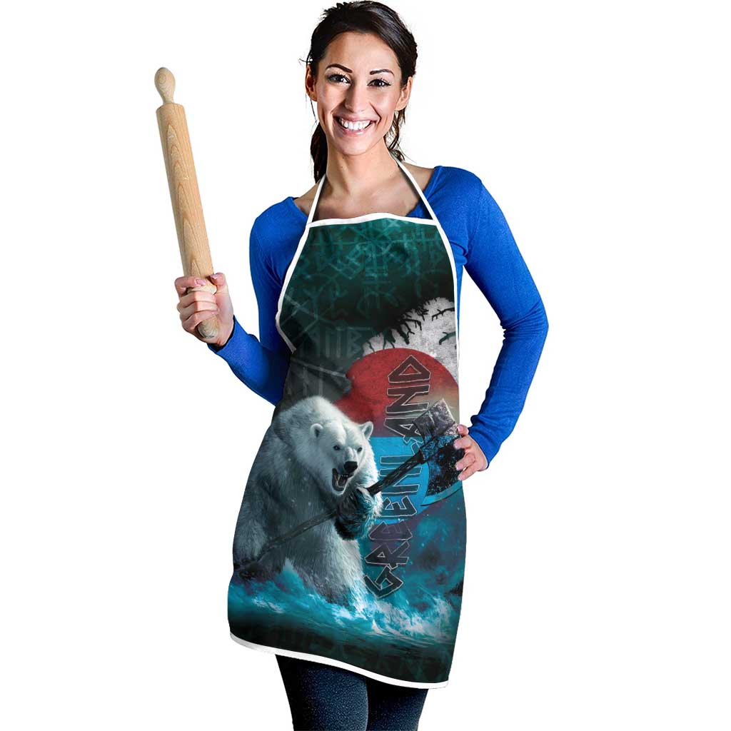 Greenlandic Polar Bear Warrior Apron Nordic and Runes Style - Wonder Print Shop