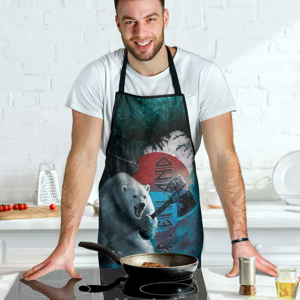 Greenlandic Polar Bear Warrior Apron Nordic and Runes Style - Wonder Print Shop