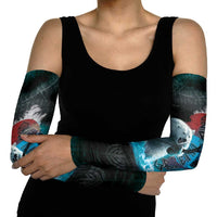 Greenlandic Polar Bear Warrior Arm Sleeves Nordic and Runes Style - Wonder Print Shop