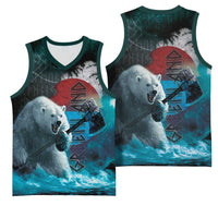 Greenlandic Polar Bear Warrior Basketball Jersey Nordic and Runes Style - Wonder Print Shop