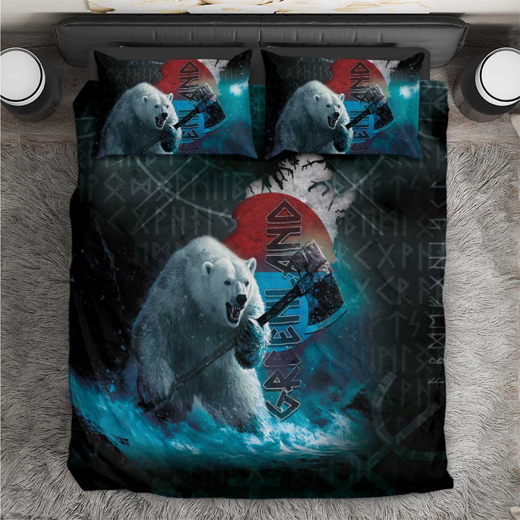 Greenlandic Polar Bear Warrior Bedding Set Nordic and Runes Style - Wonder Print Shop