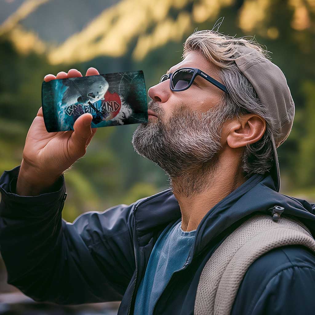 Greenlandic Polar Bear Warrior 4 in 1 Can Cooler Tumbler Nordic and Runes Style - Wonder Print Shop