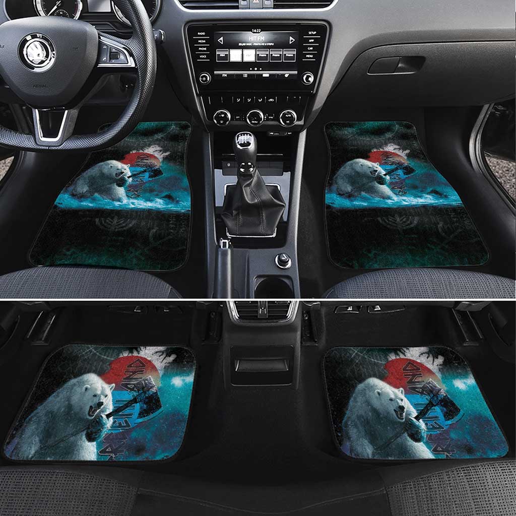 Greenlandic Polar Bear Warrior Car Mats Nordic and Runes Style - Wonder Print Shop