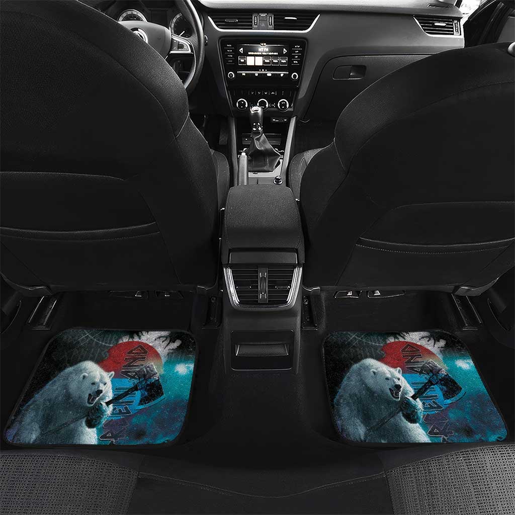 Greenlandic Polar Bear Warrior Car Mats Nordic and Runes Style - Wonder Print Shop