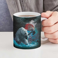 Greenlandic Polar Bear Warrior Ceramic Mug Nordic and Runes Style - Wonder Print Shop