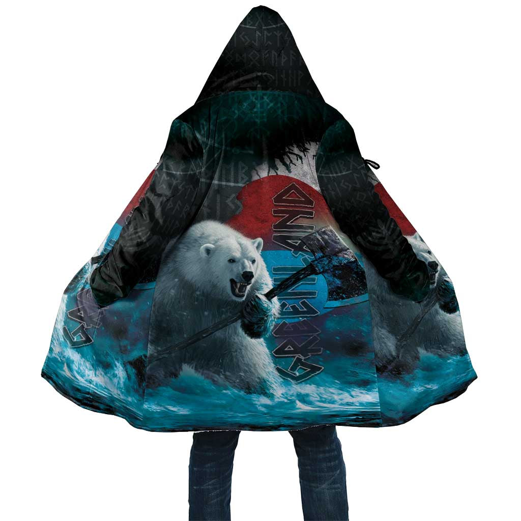 Greenlandic Polar Bear Warrior Cloak Nordic and Runes Style - Wonder Print Shop