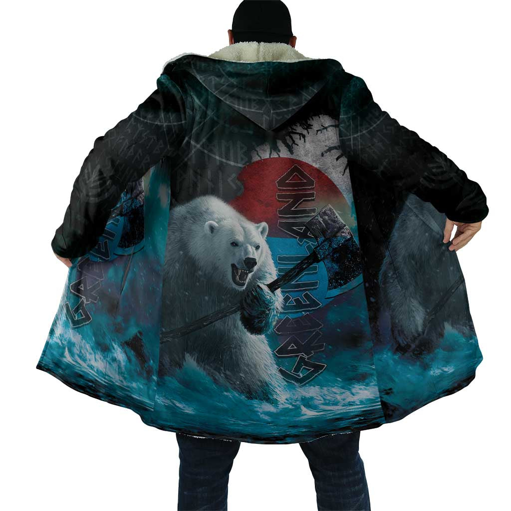Greenlandic Polar Bear Warrior Cloak Nordic and Runes Style - Wonder Print Shop