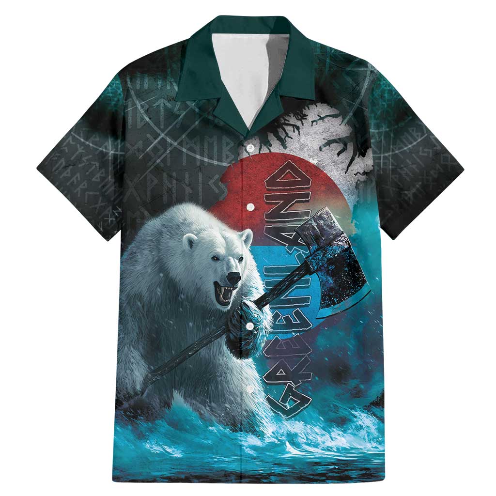 Greenlandic Polar Bear Warrior Family Matching Mermaid Dress and Hawaiian Shirt Nordic and Runes Style - Wonder Print Shop