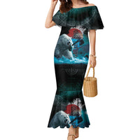 Greenlandic Polar Bear Warrior Family Matching Mermaid Dress and Hawaiian Shirt Nordic and Runes Style - Wonder Print Shop
