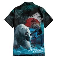 Greenlandic Polar Bear Warrior Family Matching Tank Maxi Dress and Hawaiian Shirt Nordic and Runes Style - Wonder Print Shop